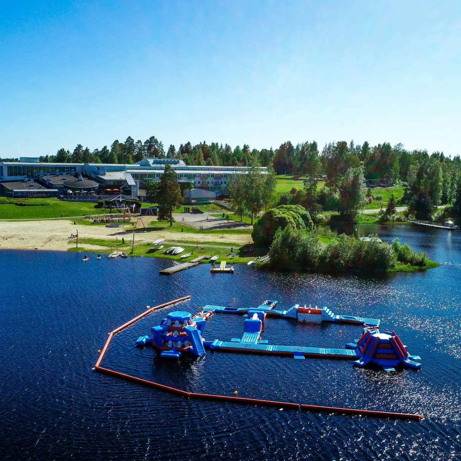 An aerial view of Ikaalinen Spa & Resort, summer 2024.jpg